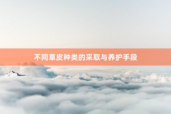 不同草皮种类的采取与养护手段